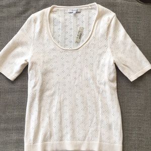 Madewell Cream Eyelet Sweater